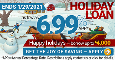 Holiday Loan - as low as 6.99% APR - apply now