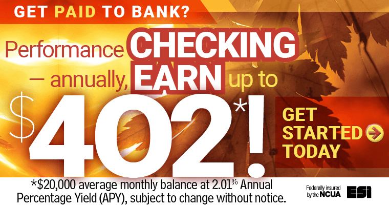 Performance Checking - annually EARN up to $402 with DOCFCU
