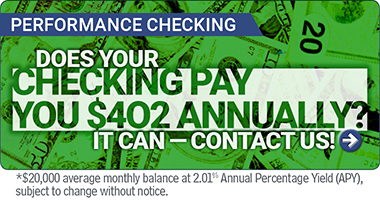 Does your checking Pay you $402 Annually? It Can - Performance Checking