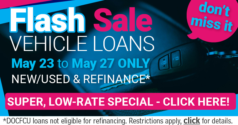 DOCFCU Flash Sale - May 23-27 - APPLY, save now