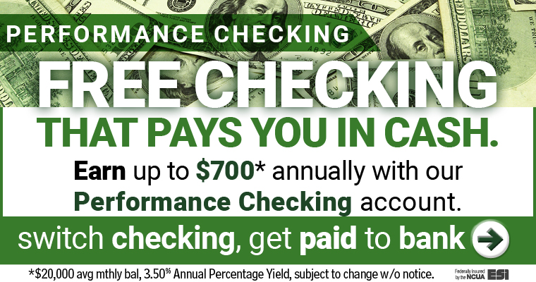 DOCFCU Performance Checking - switch and earn up to $700 annually*