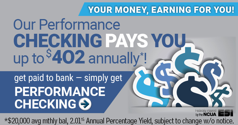 Performance Checking - Earn Up to $402 a year, banking.