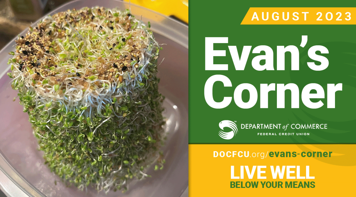 Department of Commerce FCU - Evan's Corner - August - Growing Sprouts